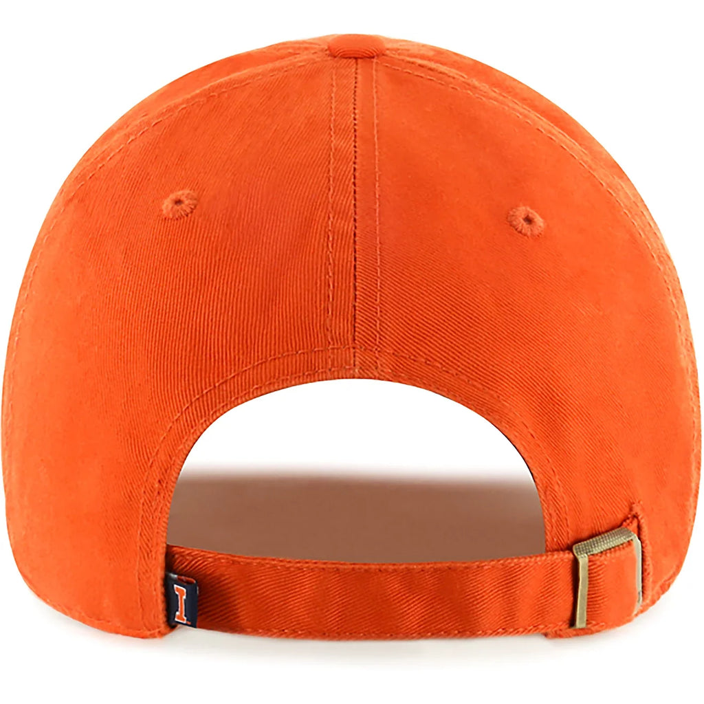 Illinois Fighting Illini Orange "I" Logo Cleanup Adjustable Hat By '47 brand product image 2, provided for visual reference