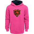Kids Chicago Bears Prime Pink Pullover Fleece Hoodie product image 1, provided for visual reference and product detail review