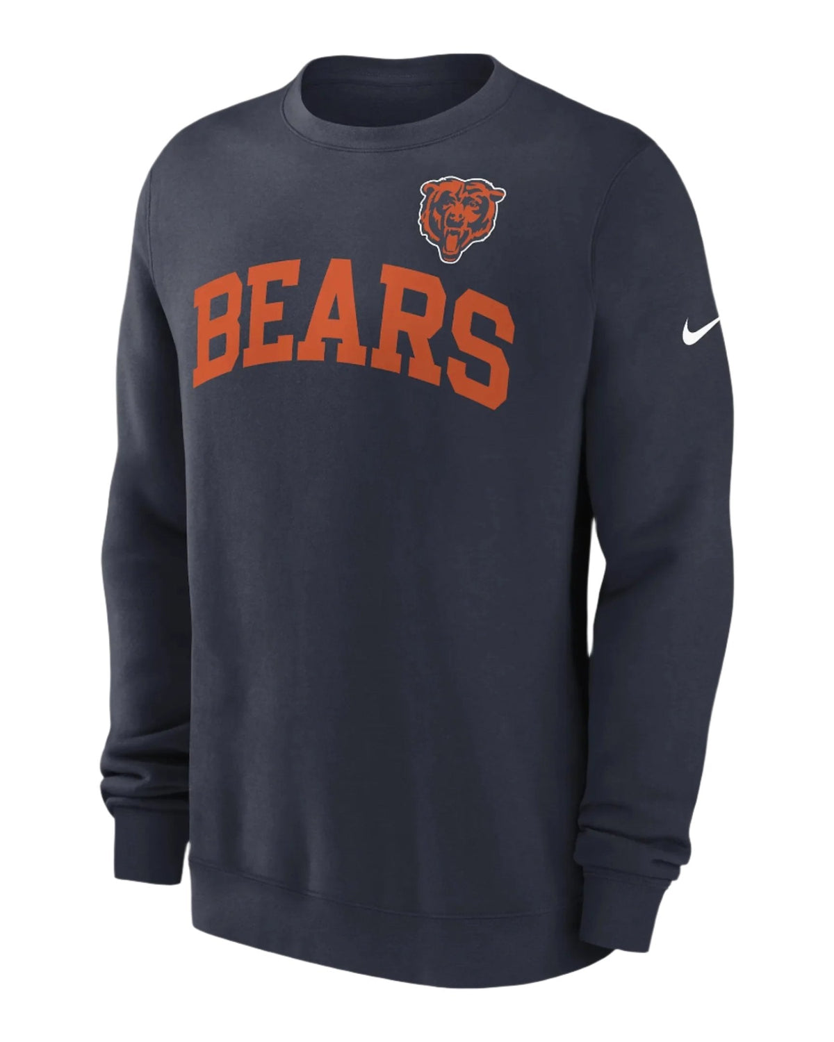 Chicago Bears Nike Navy Club Logo Fleece Pullover Crew for Men product image 1, provided for visual reference and product