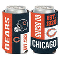 Chicago Bears 12 oz. Color Block Can Cooler By Wincraft product image 1, provided for visual reference and product detail