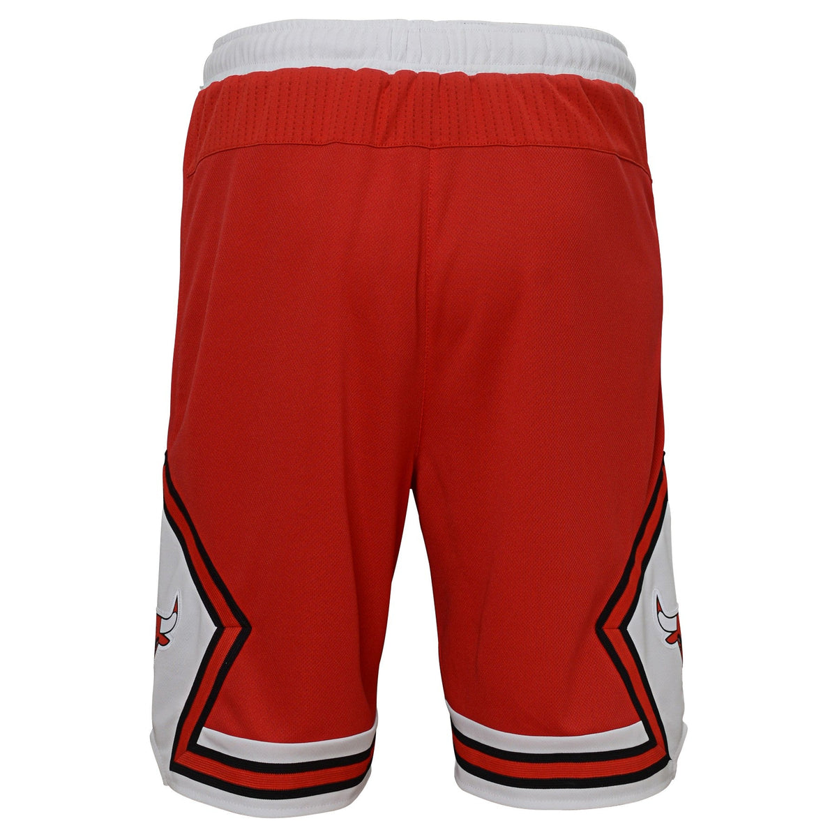 Youth Chicago Bulls Road Replica Red Shorts product image 3, provided for visual reference and product detail review