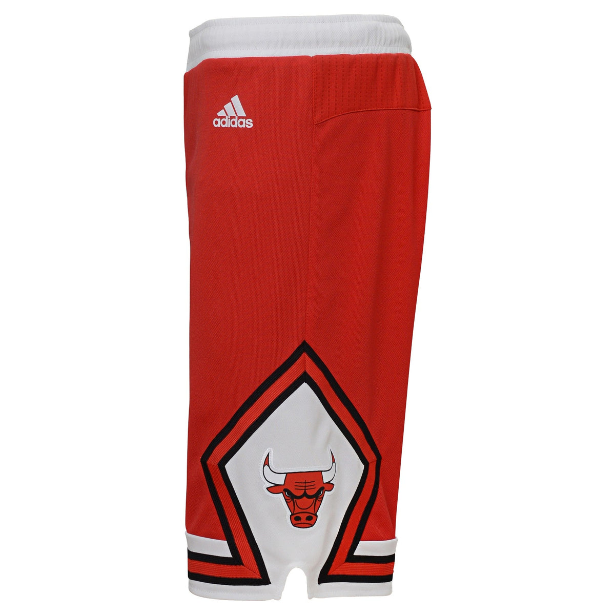 Youth Chicago Bulls Road Replica Red Shorts product image 2, provided for visual reference and product detail review