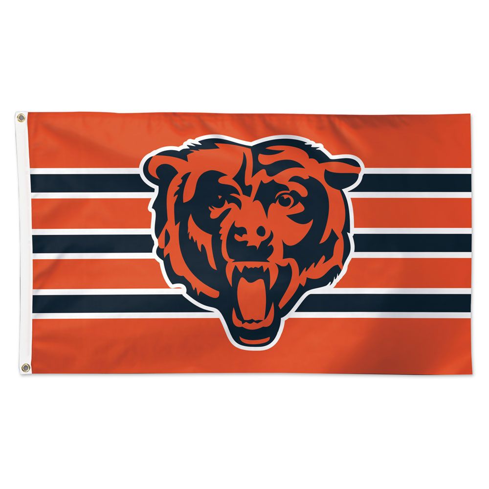 Chicago Bears 3x5 Orange Color Rush Deluxe Flag product image 1, provided for visual reference and product detail review