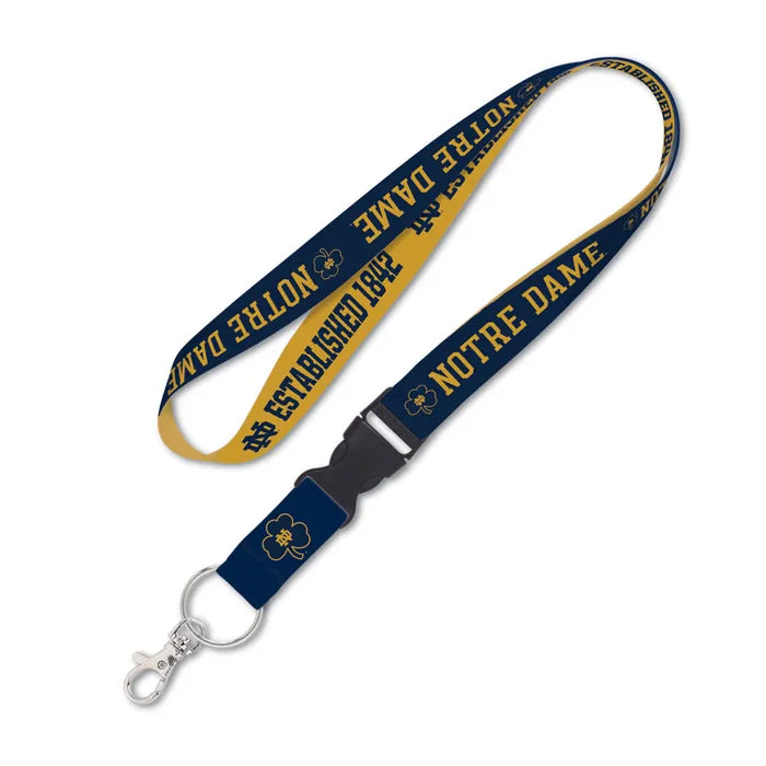 Notre Dame Fighting Irish Double Sided Lanyard With Detachable Buckle product image 1, provided for visual reference and
