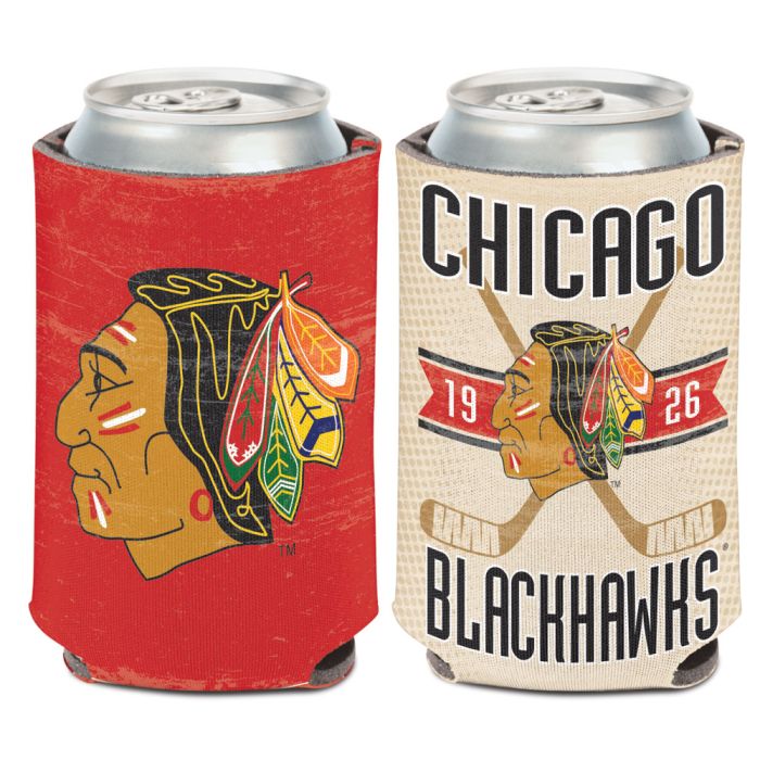 Chicago Blackhawks Vintage 2 Sided 12 oz. Can Cooler By Wincraft product image 1, provided for visual reference and product