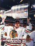 Niklas Hjalmarsson 2009-10 Stanley Cup Champion Chicago Blackhawks Action Photo (8X10) product image 1, provided for visual