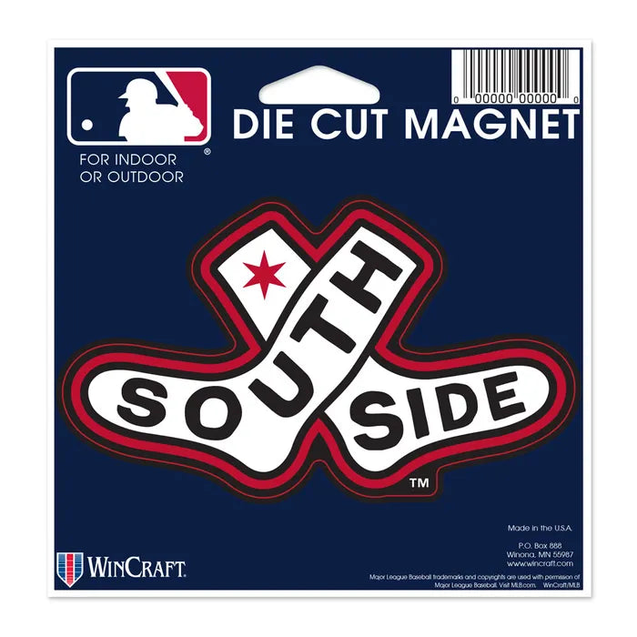 Chicago White Sox City Connect 4.5X6 Die Cut Magnet By Wincraft product image 1, provided for visual reference and product