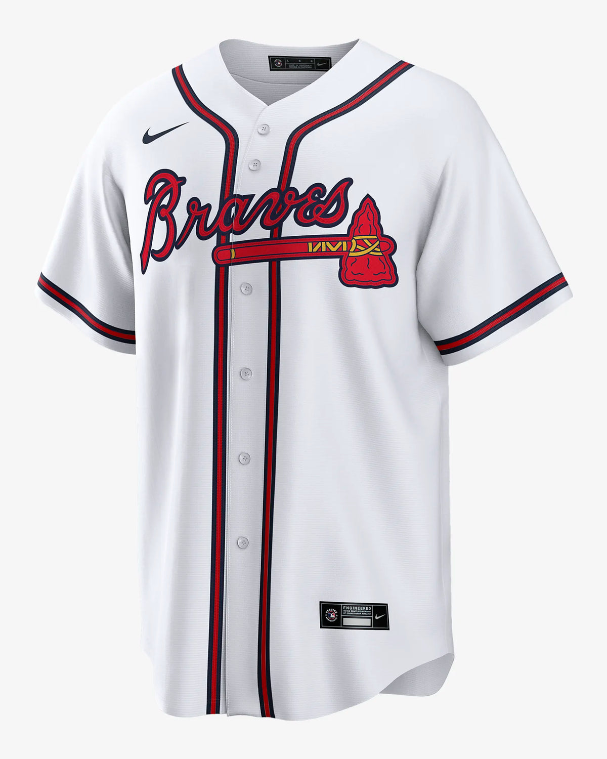Atlanta Braves Nike Home White Blank Replica Team Jersey for Men product image 1, provided for visual reference and product
