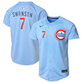 Youth Dansby Swanson Chicago Cubs Baby Blue Blues Alternate 2 Nike Limited Replica Jersey product image 1, provided for