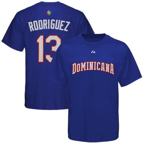 Majestic Alex Rodriguez Dominican Republic World Baseball Classic Name & Number T-Shirt for Men product image 1, provided