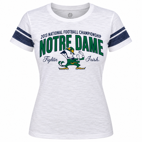 47 Brand Notre Dame Fighting Irish Ladies 2013 BCS National Championship Game Bound Game Time T-Shirt - White product image