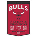 Chicago Bulls 24X38 Wool Dynasty Banner product image 1, provided for visual reference and product detail review