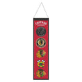 Chicago Blackhawks Evolution 8X32 Wool Banner product image 1, provided for visual reference and product detail review