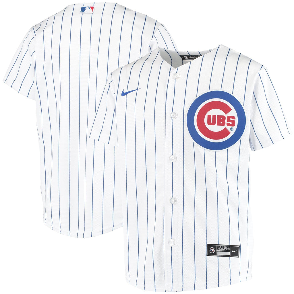Youth Chicago Cubs Nike White Home Replica Team Jersey product image 1, provided for visual reference and product detail