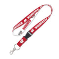 Wisconsin Badgers Double Sided Lanyard With Detachable Buckle By Wincraft product image 1, provided for visual reference and