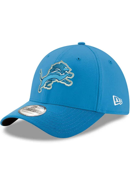 Detroit Lions New Era Blue Team Classic 39THIRTY Flex Hat for Men product image 2, provided for visual reference and product