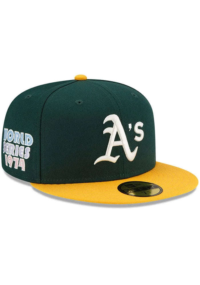 Oakland Athletics Green Classic 1974 World Series Pop Sweat New Era 59Fifty Fitted Hat product image 8, provided for visual