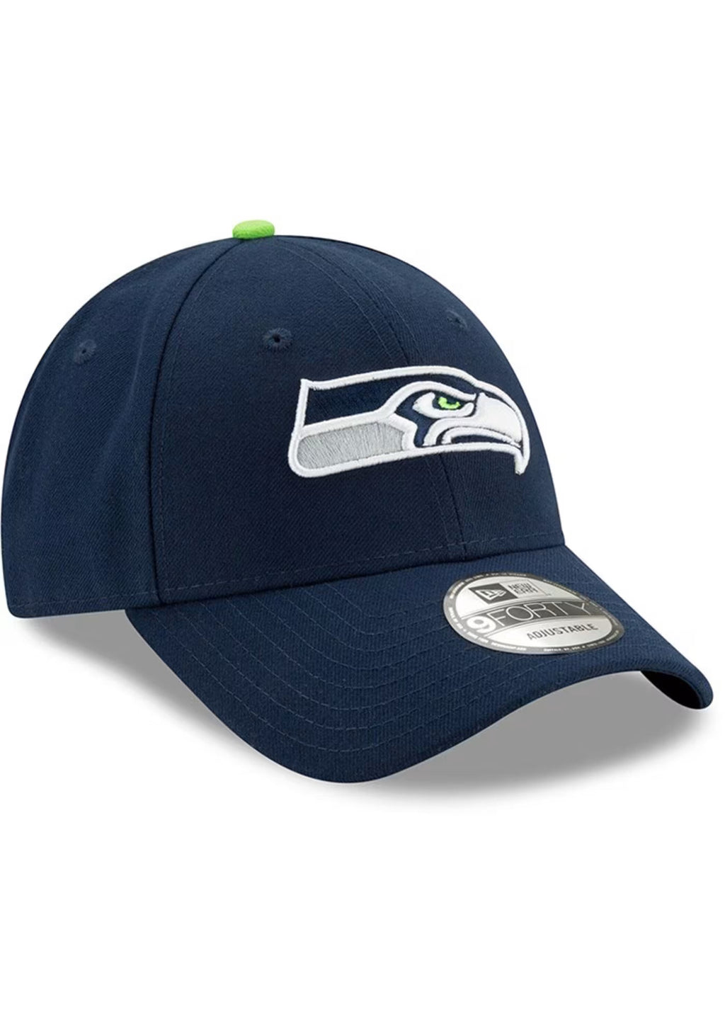 Seattle Seahawks Navy Team Classic New Era 9Forty Adjustable Hat product image 4, provided for visual reference and product