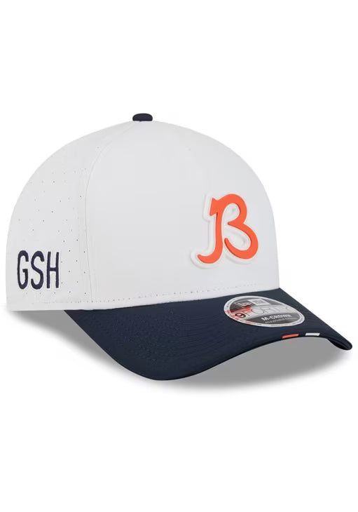 Chicago Bears New Era White/Navy B 2025 NFL Training Camp 9FORTY M-Crown Adjustable A-Frame Hat for Men product image 3,