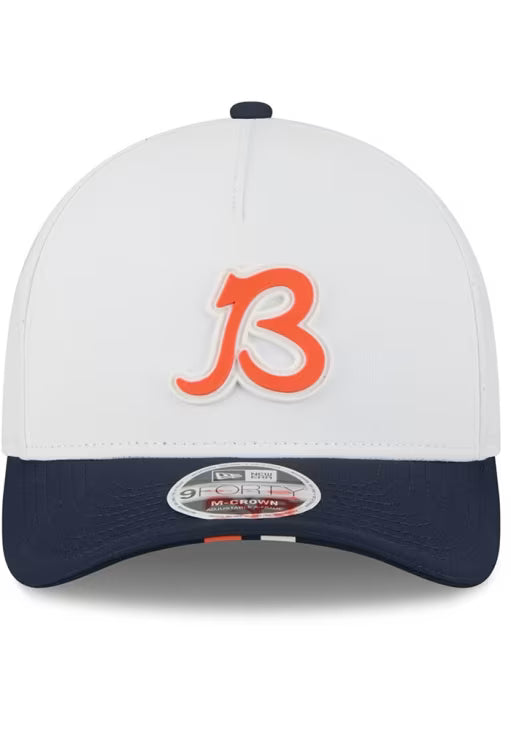Chicago Bears New Era White/Navy B 2025 NFL Training Camp 9FORTY M-Crown Adjustable A-Frame Hat for Men product image 2,