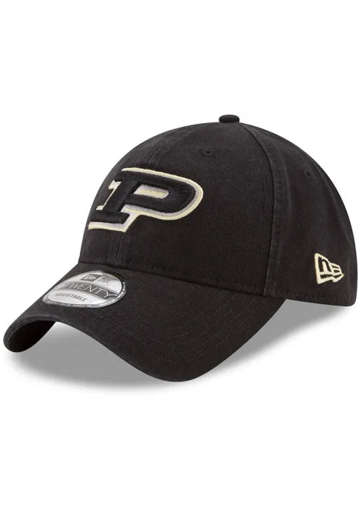 Purdue Boilermakers Core Classic Black 9TWENTY Adjustable Hat By New Era product image 1, provided for visual reference and