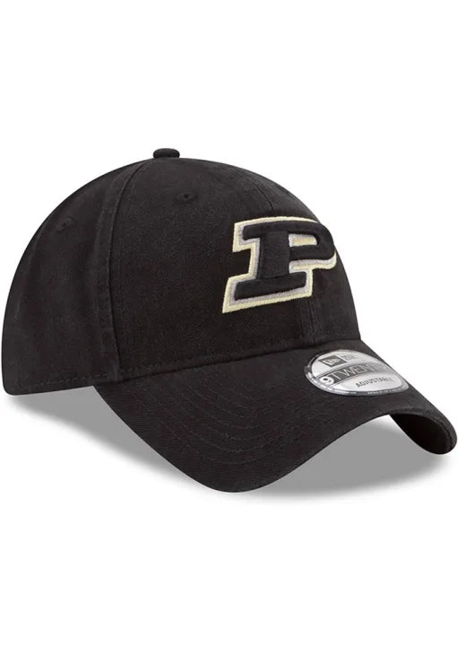 Purdue Boilermakers Core Classic Black 9TWENTY Adjustable Hat By New Era product image 2, provided for visual reference and