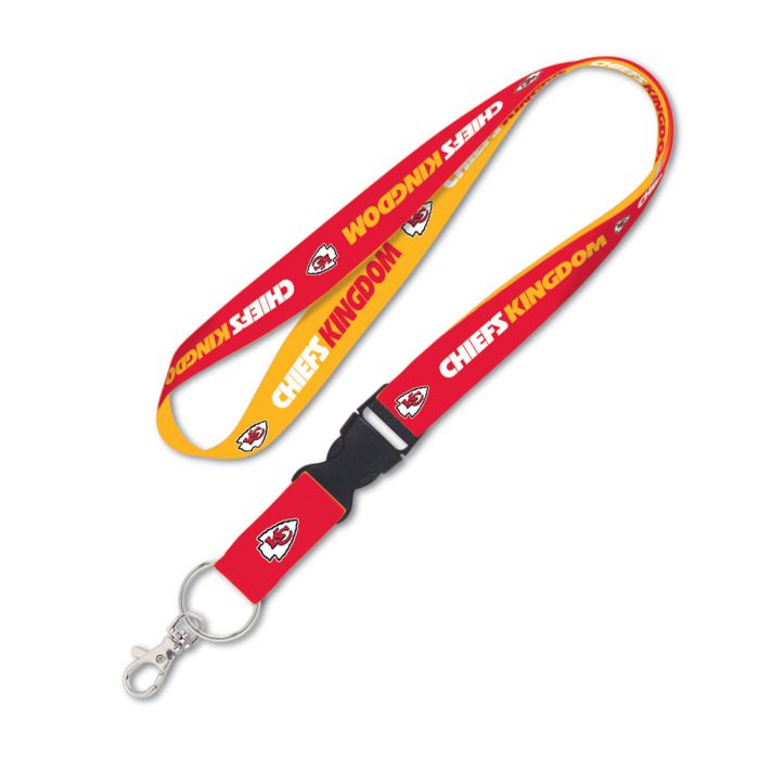 Kansas City Chiefs 1" Lanyard "Chiefs Kingdom" with Detachable Buckle By Wincraft product image 1, provided for visual