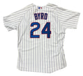 Mens Majestic Chicago Cubs Marlon Byrd Home White Authentic Jersey product image 1, provided for visual reference and
