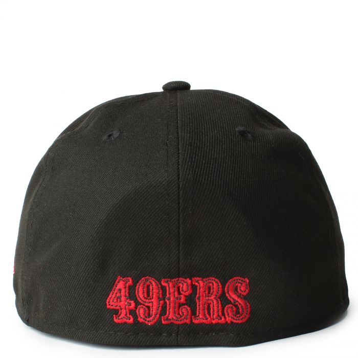 San Francisco 49ers New Era Black Alternate 59FIFTY Fitted Hat for Men product image 4, provided for visual reference and