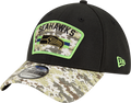 Seattle Seahawks New Era Black 2021 Salute to Service 39THIRTY Flex Hat for Men product image 1, provided for visual