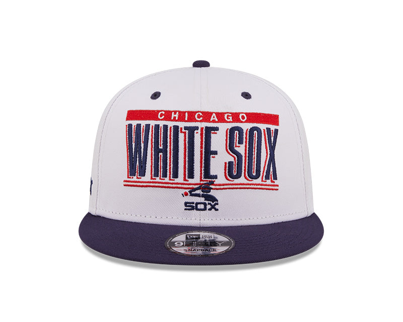 Chicago White Sox White/Navy Retro Title 9FIFTY Snapback Hat product image 2, provided for visual reference and product