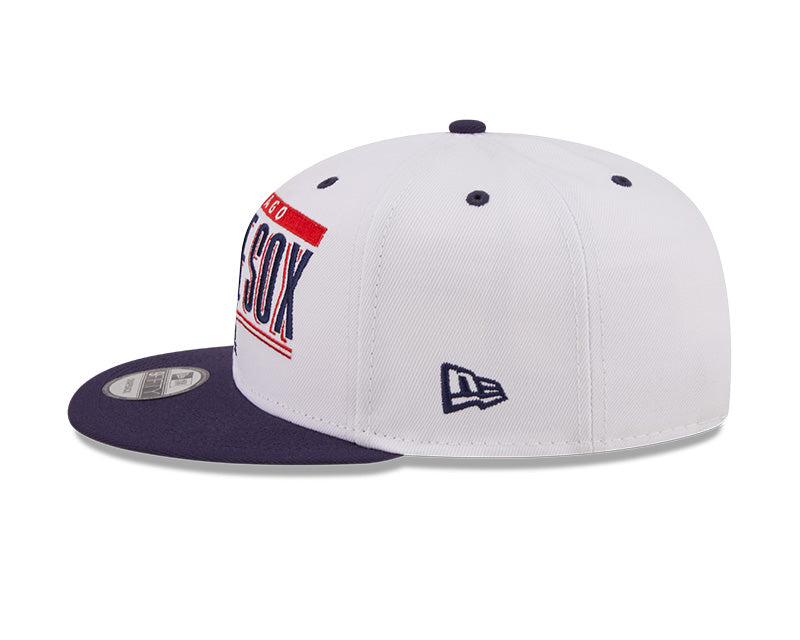 Chicago White Sox White/Navy Retro Title 9FIFTY Snapback Hat product image 5, provided for visual reference and product
