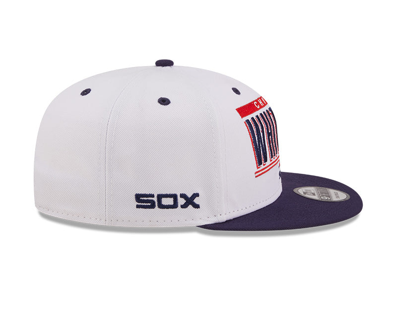Chicago White Sox White/Navy Retro Title 9FIFTY Snapback Hat product image 4, provided for visual reference and product
