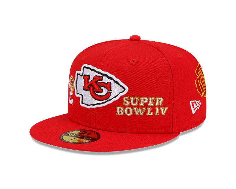 Kansas City Chiefs Red Count The Rings New Era 59FIFTY Fitted Hat product image 2, provided for visual reference and product