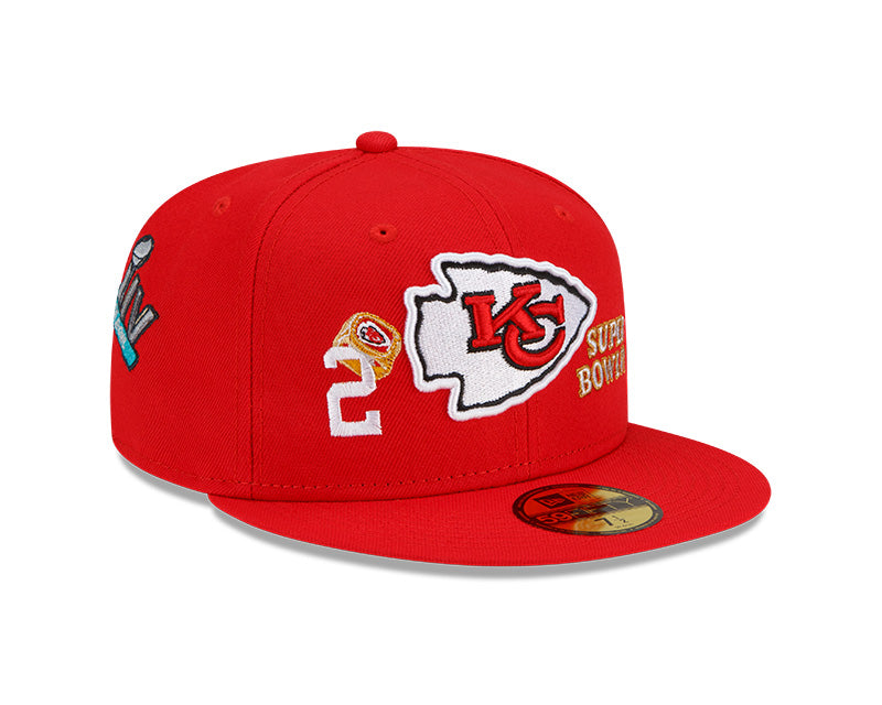 Kansas City Chiefs Red Count The Rings New Era 59FIFTY Fitted Hat product image 4, provided for visual reference and product