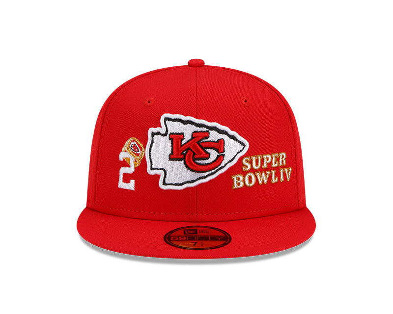 Kansas City Chiefs Red Count The Rings New Era 59FIFTY Fitted Hat product image 3, provided for visual reference and product