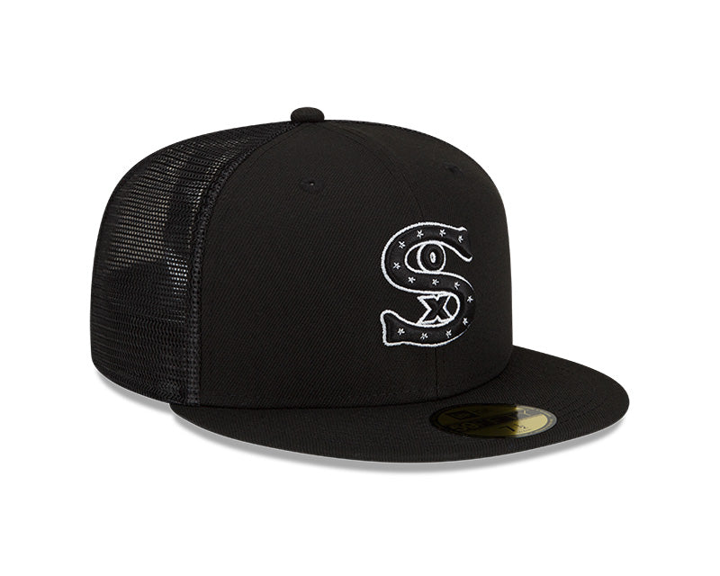Chicago White Sox New Era Black 2023 Batting Practice Trucker 59FIFTY Fitted Hat product image 2, provided for visual