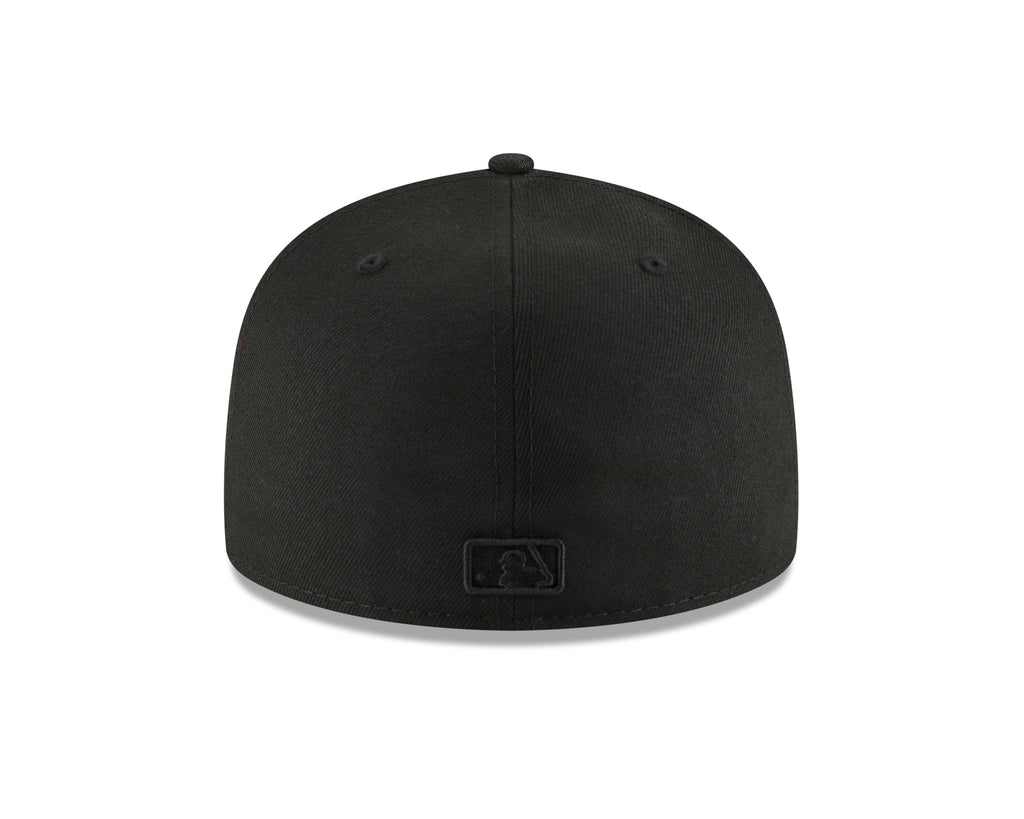 Detroit Tigers New Era Tonal Black On Black 59FIFTY Fitted Hat for Men product image 6, provided for visual reference and