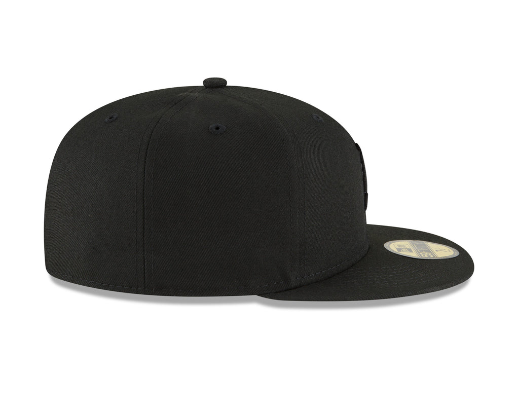 Detroit Tigers New Era Tonal Black On Black 59FIFTY Fitted Hat for Men product image 5, provided for visual reference and