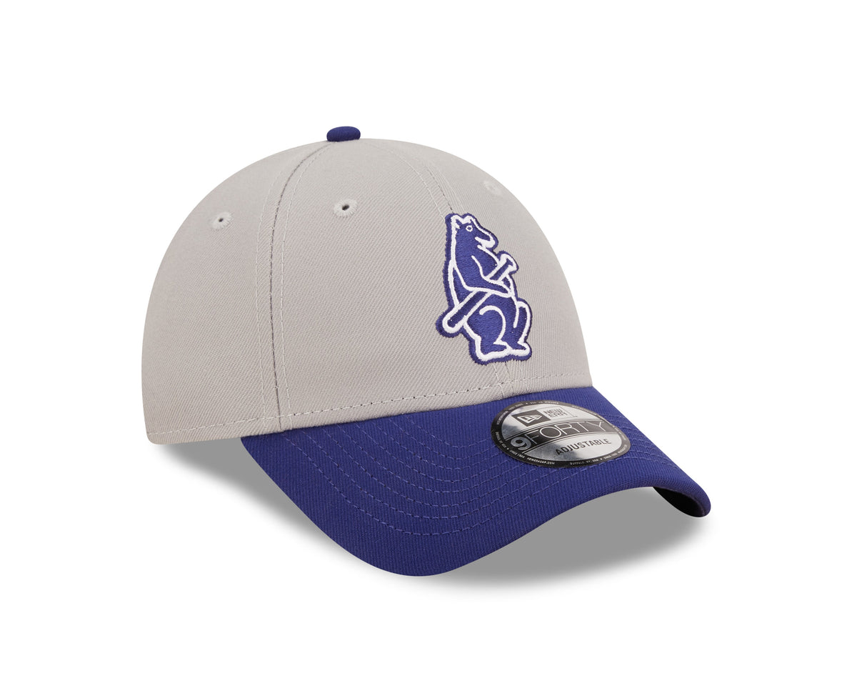 Chicago Cubs New Era 1914 Cooperstown Collection The League 2 Tone Gray/Blue 9FORTY Adjustable Hat product image 3, provided