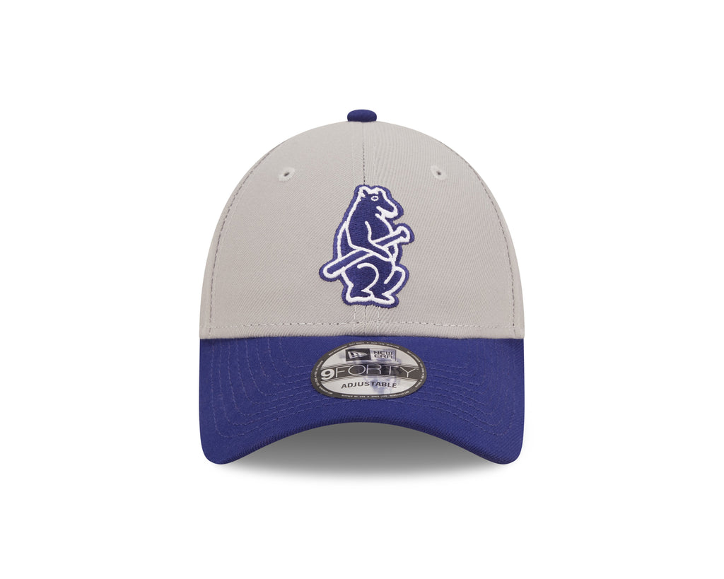 Chicago Cubs New Era 1914 Cooperstown Collection The League 2 Tone Gray/Blue 9FORTY Adjustable Hat product image 2, provided