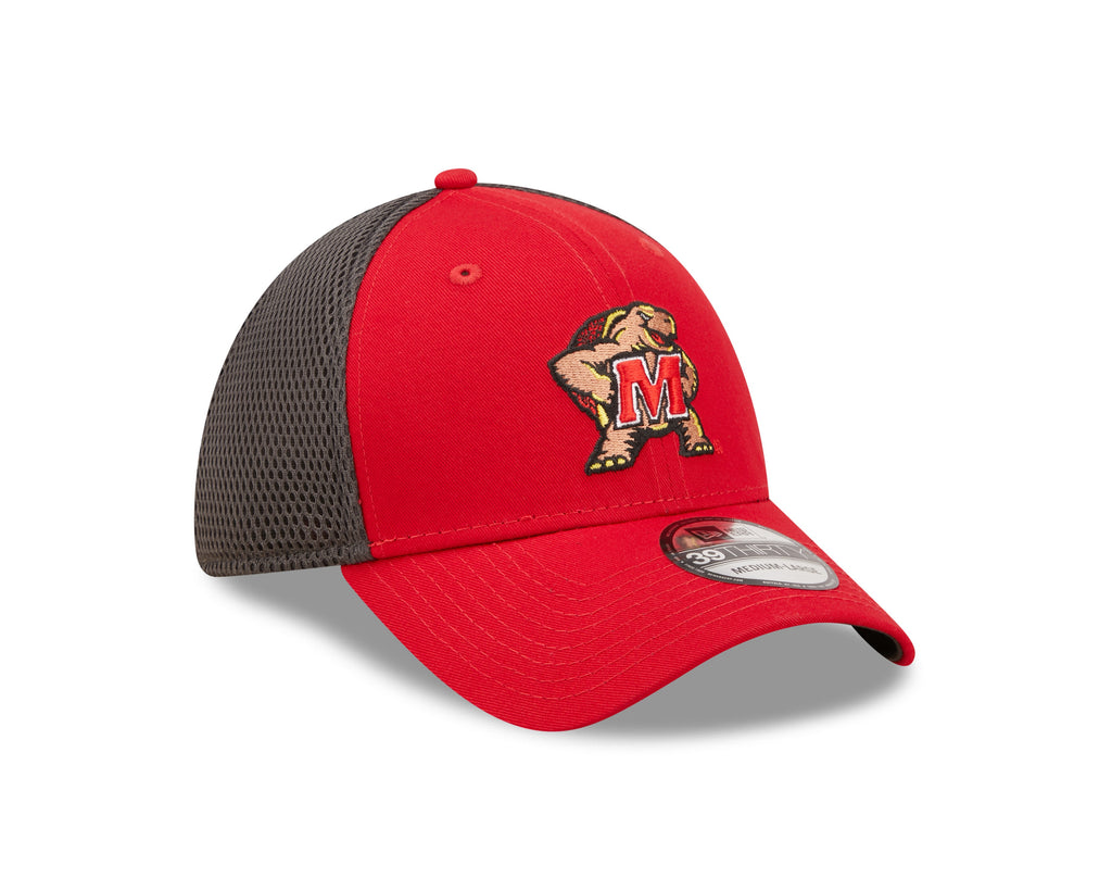 Maryland Terrapins New Era Red/Graphite Team Neo 39THIRTY Flex Hat product image 3, provided for visual reference and