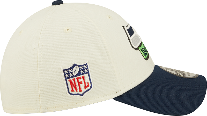 Seattle Seahawks New Era Action Chrome/Navy 2022 Sideline 39THIRTY Flex Hat for Men product image 5, provided for visual