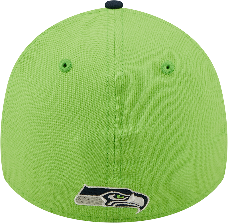Seattle Seahawks New Era Action Green/Navy 2022 Sideline 39THIRTY Flex Hat for Men product image 6, provided for visual