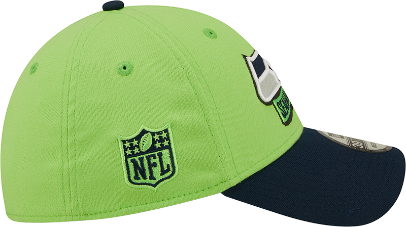 Seattle Seahawks New Era Action Green/Navy 2022 Sideline 39THIRTY Flex Hat for Men product image 4, provided for visual