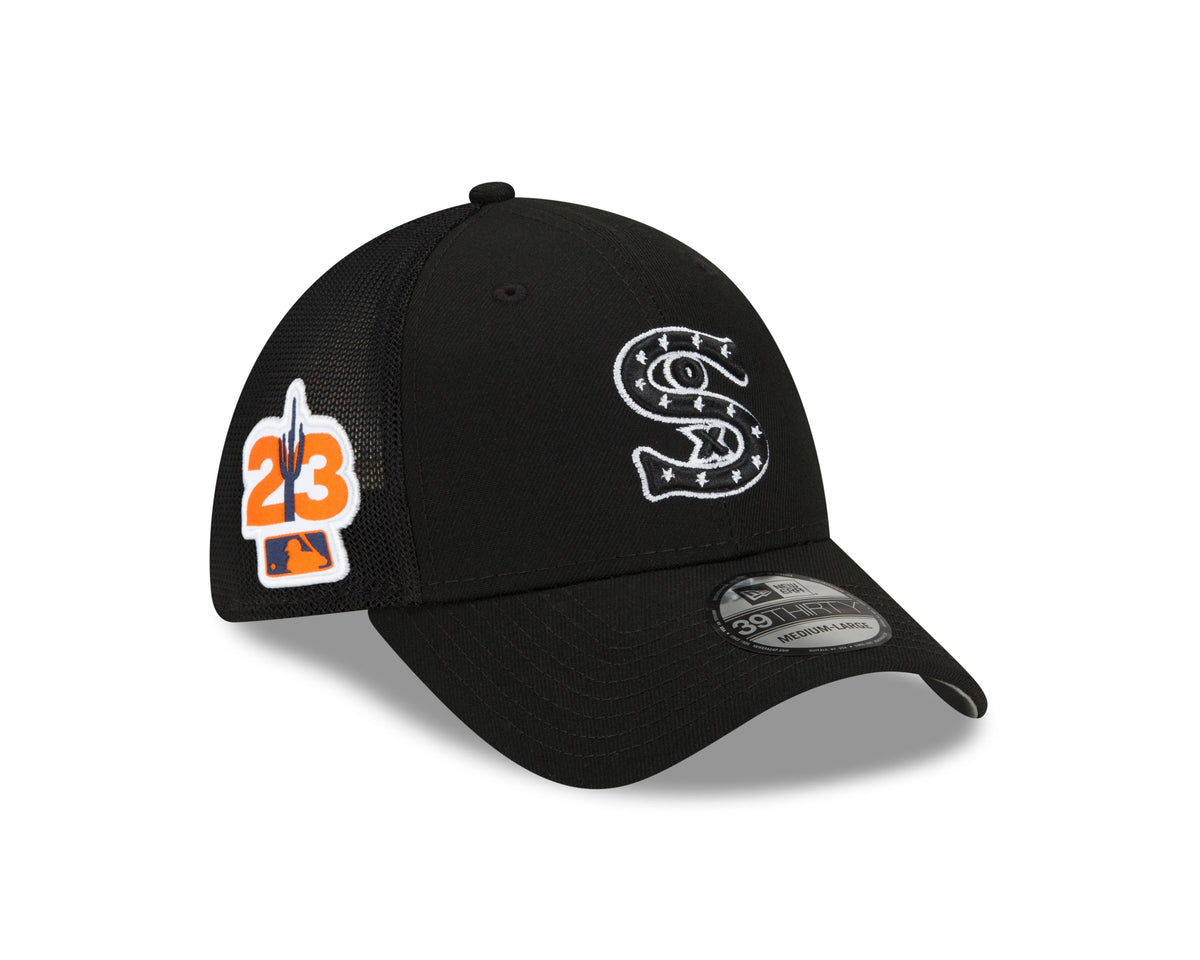 Chicago White Sox New Era Black 2023 Spring Training 39THIRTY Flex-Fit Hat for Men product image 2, provided for visual