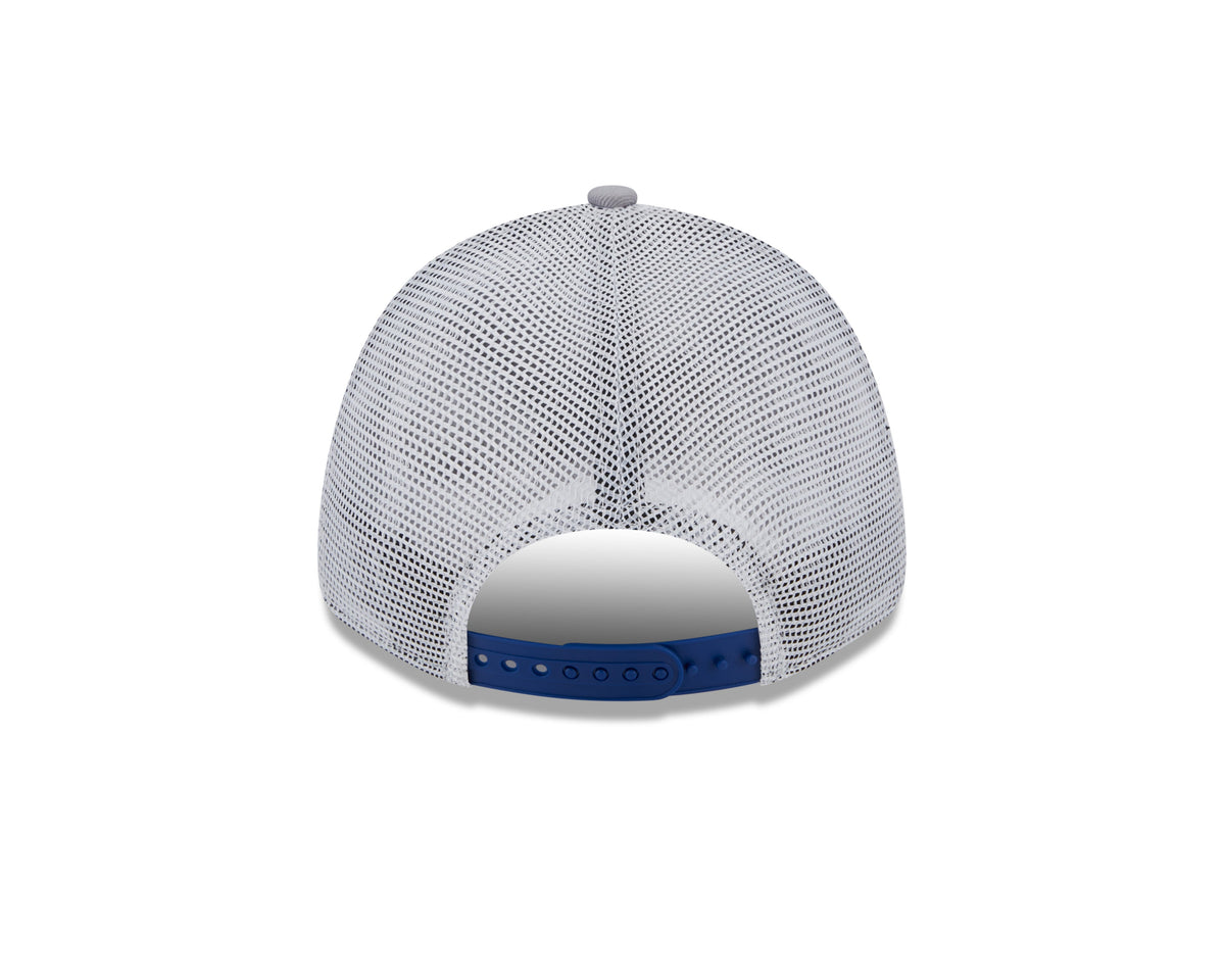 Chicago Cubs New Era 2 Tone Royal/Gray Patch Trucker 9FORTY Adjustable Hat product image 6, provided for visual reference