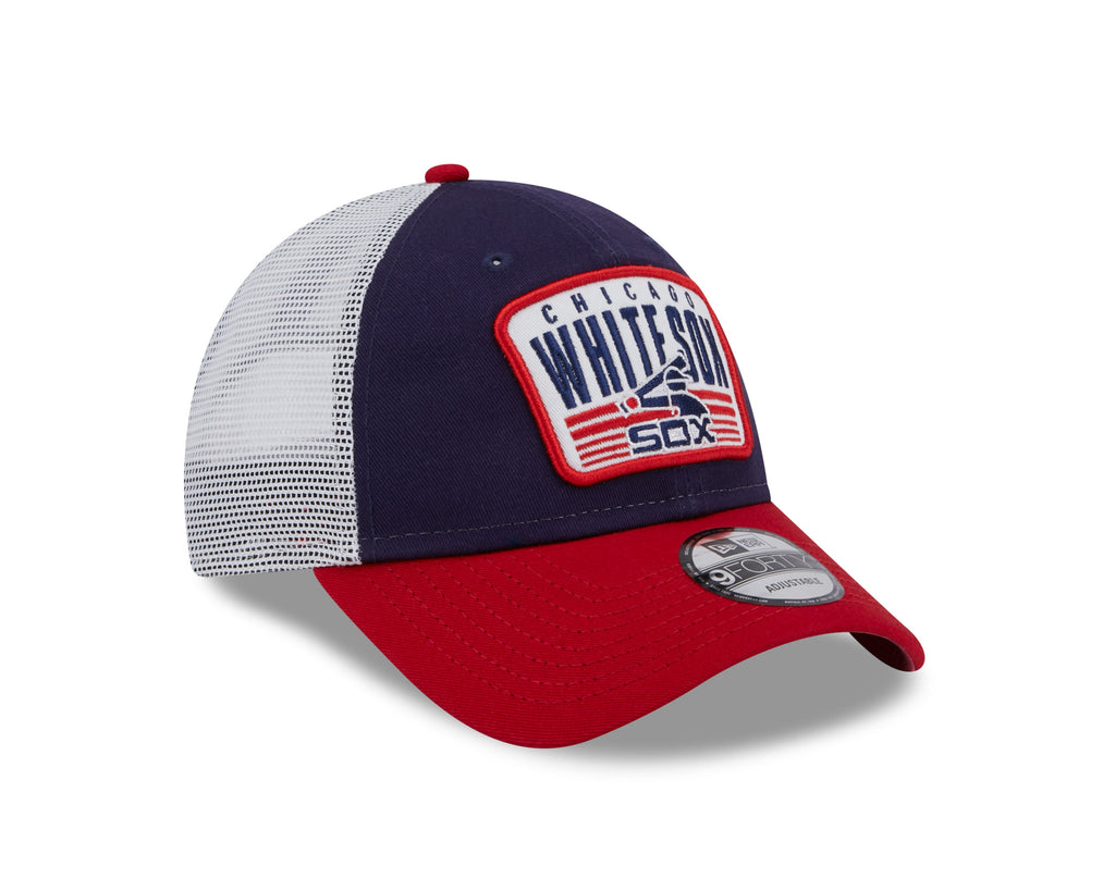 Chicago White Sox New Era 2 Tone Navy/Red Patch Trucker 9FORTY Adjustable Hat product image 3, provided for visual reference