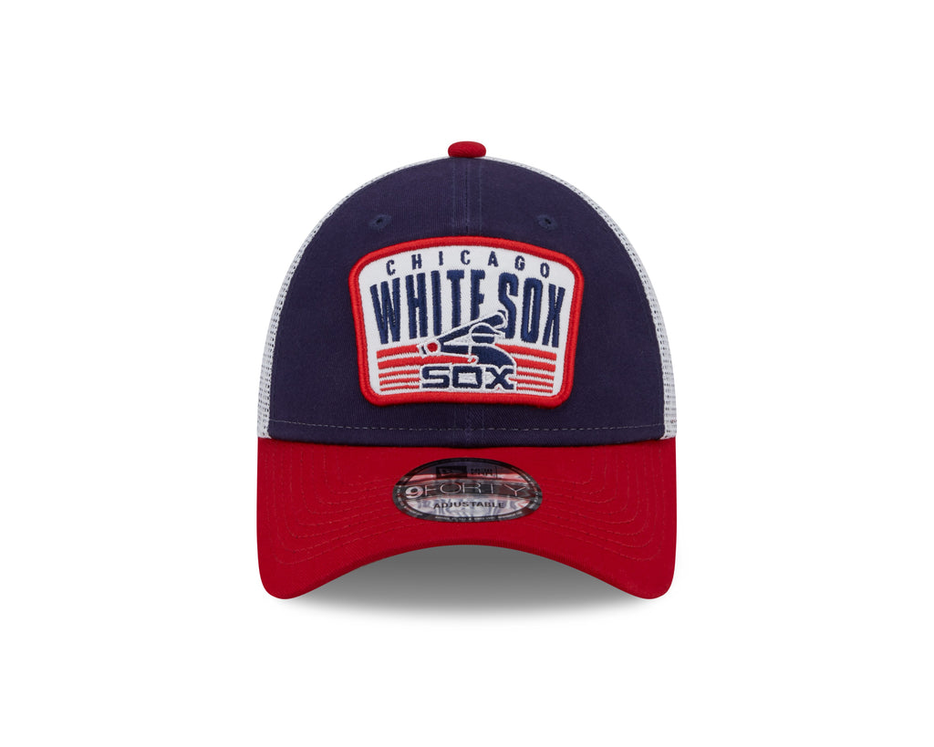 Chicago White Sox New Era 2 Tone Navy/Red Patch Trucker 9FORTY Adjustable Hat product image 2, provided for visual reference