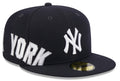 New York Yankees New Era Navy Arch 59FIFTY Fitted Hat product image 1, provided for visual reference and product detail